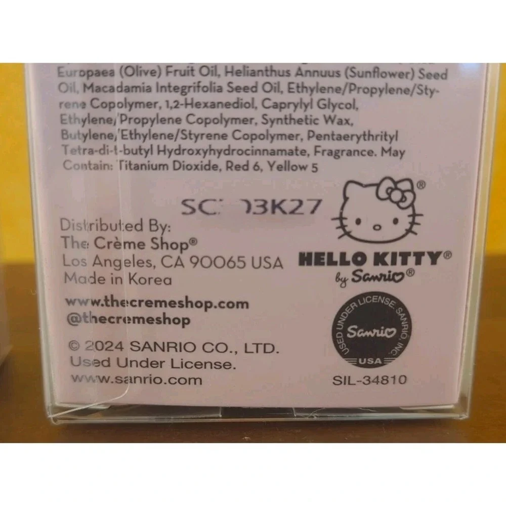 The Crème Shop x Sanrio HELLO KITTY MACARON LIP BALM Sweet Sprinkles Set Of‎ 2